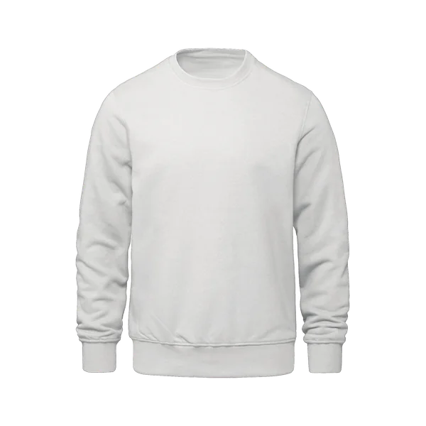 White heavyweight crewneck sweatshirt blank