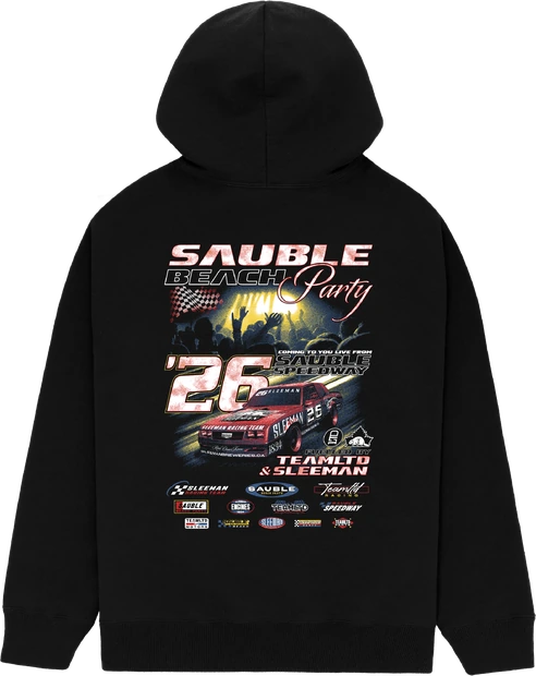 Festival graphic hoodie, oversized heavyweight fleece with full-back print