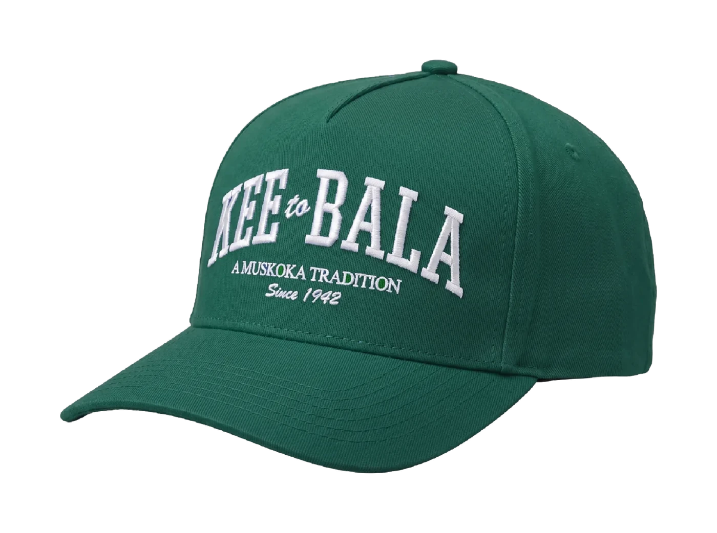 The KEE to Bala green snapback with 3D embroidery