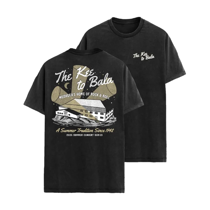 Vintage-wash t-shirts with front and back print for The KEE to Bala