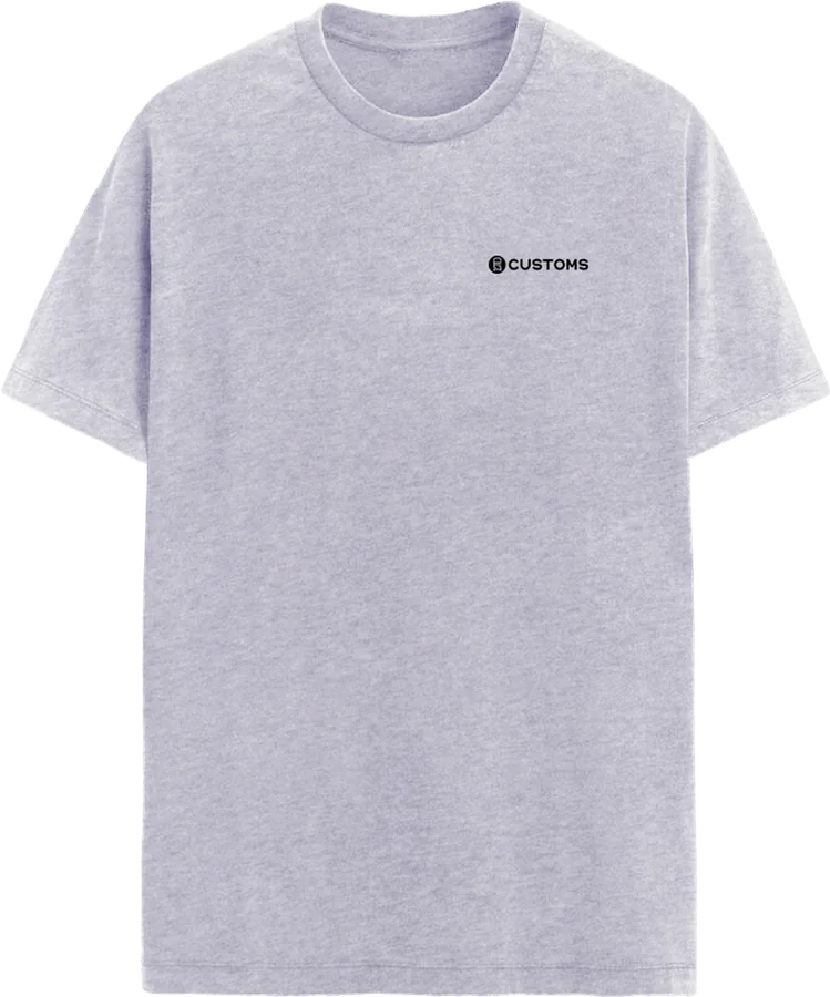 Custom core t-shirt in sport grey with a left-chest print