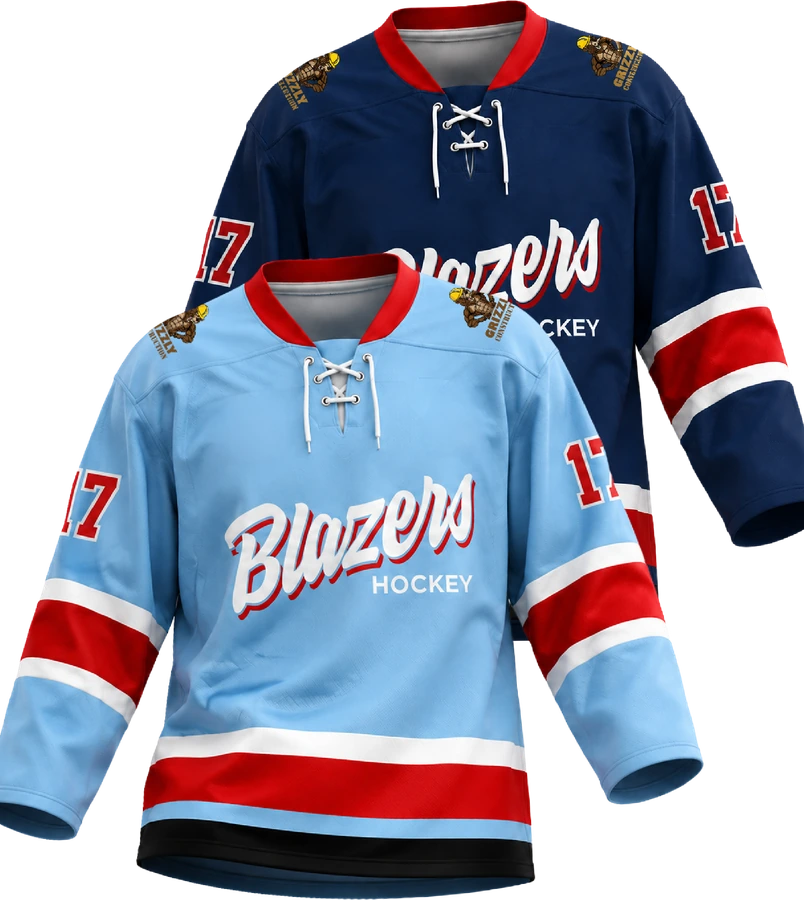 Custom hockey team jerseys Canada, fully sublimated home and away sets by LTD Customs